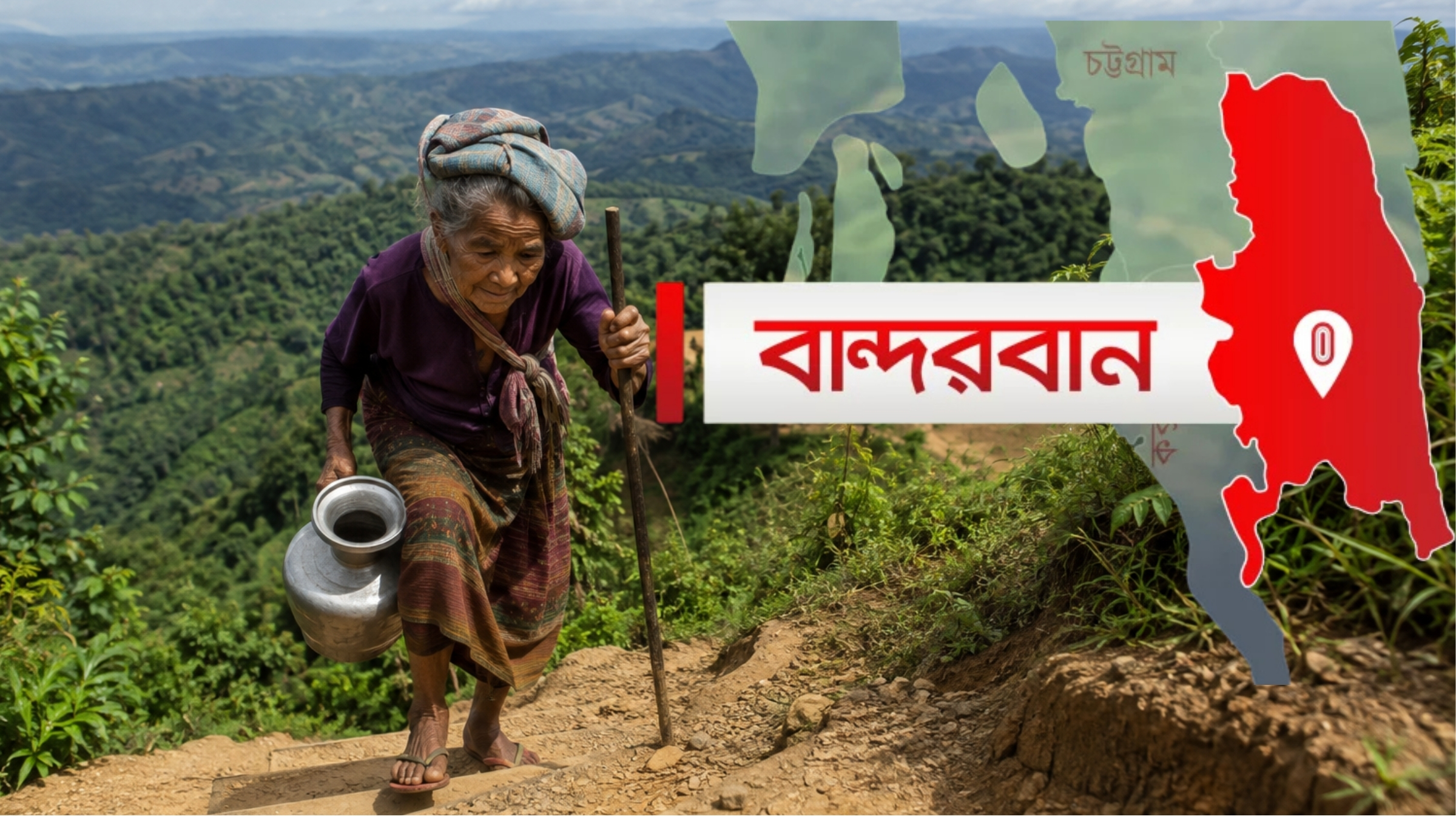 বান্দরবানে সুপেয় পানির সংকট কাটছে: পাইপলাইনেই মিলবে নিরাপদ পানি