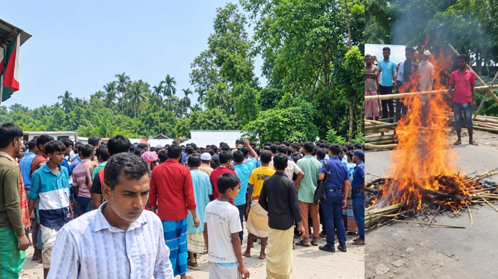 কুড়িগ্রামে সার না পেয়ে কৃষকদের সড়ক অবরোধ ও কৃষি কর্মকর্তাকে অবরুদ্ধকরণ